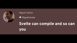Miguel Camba of DockYard, Inc. - Svelte Summit Presentation