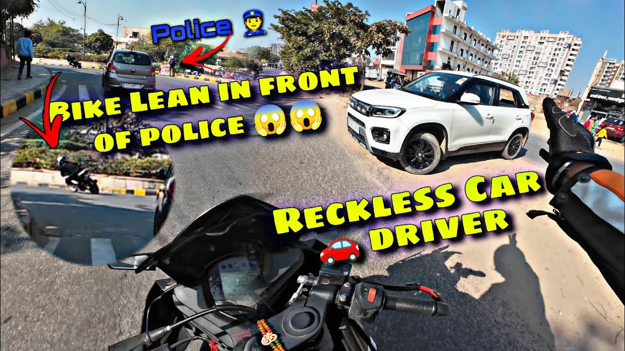 Bike 🏍️ Lena In Front Of 👮 Police 😱😱 | Reckless Car Driver 🤬