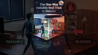 The One-Way Invisible Wall Trick in Blender 5.2 ⚡ #shorts