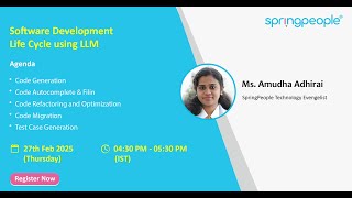 Software Development Life Cycle using LLM | SpringPeople | Free Webinar