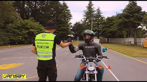 Basic Handling Skills Test NZ Demonstration by Ornsby Motorcycle Training