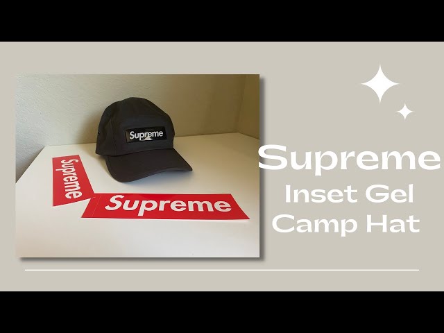 Supreme Inset Gel Black Camp Hat - YouTube