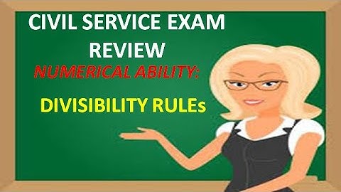 Civil Service Exam Review: Numerical Ability - Divisibility Rules ( Ano ang rules on Divisibility)