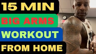 15 Minute ARMS Home Workout! How to Build Bigger Arms💪🏽