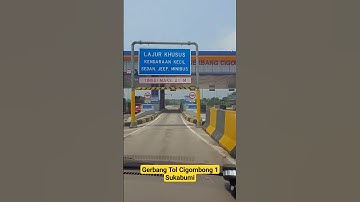 Thumbnail of Gerbang Tol Cigombong1 Sukabumi Rp 14.000 #jalanjalan #liburan #toltransjawa #tolbocimi #toljagorawi