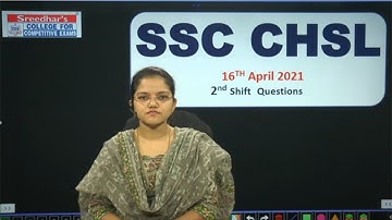 SSC CHSL GS/GK QUESTIONS ASKED IN SHIFT-2, 16 APRIL 2021 | SSC CHSL MEMORY BASED GS/GK QUESTIONS