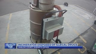 Onslow County Sheriff's Office turns illegal drugs to ash