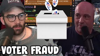 Joe Rogan Talks about Voter Fraud - Hasanabi Reaction