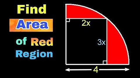 Calculate Area of the Red Shaded Region ? | Geometry Olympiad Problems