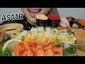 ASMR SUSHI *Assorted Nigiri, Mango Paradise Roll with Spicy Salmon Sashimi Soft Relaxing Sound