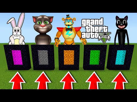 5 PORTALE în MINECRAFT ! Care e CORECT ? (Iepurașul de Paște, Tom, FNAF Security Breach, GTA 5)