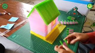 Kerajinan Tangan dari Sedotan - Membuat Miniatur Rumah | Making Houses From a Straws