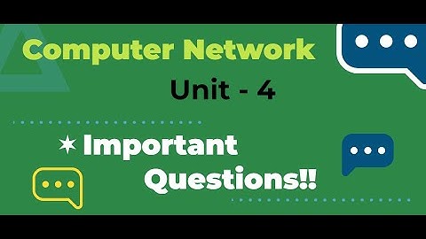 Computer Network Unit 4 | Important Questions Explained in Hindi | RGPV