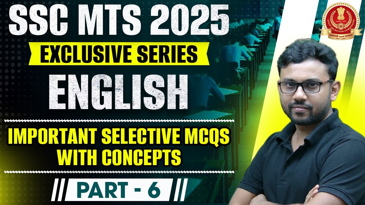 SSC MTS 2025 English Part 6 | Important MCQs With Concepts | Exclusive ...