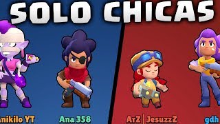 Super Heroinas En Brawl Stars Solo Chicas Youtube - personajes de brawl stars chicas