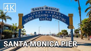 [4K] Santa Monica Pier - Los Angeles, California - Walking Tour