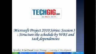 Copy of Structure the schedule by WBS and task dependencies