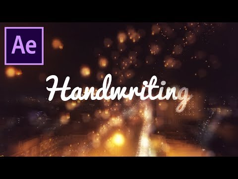 Adobe After Effects CC Tutorial: Handwriting Text Animation Effect How to
