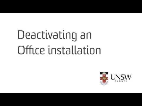 Deactivating an Office Installation