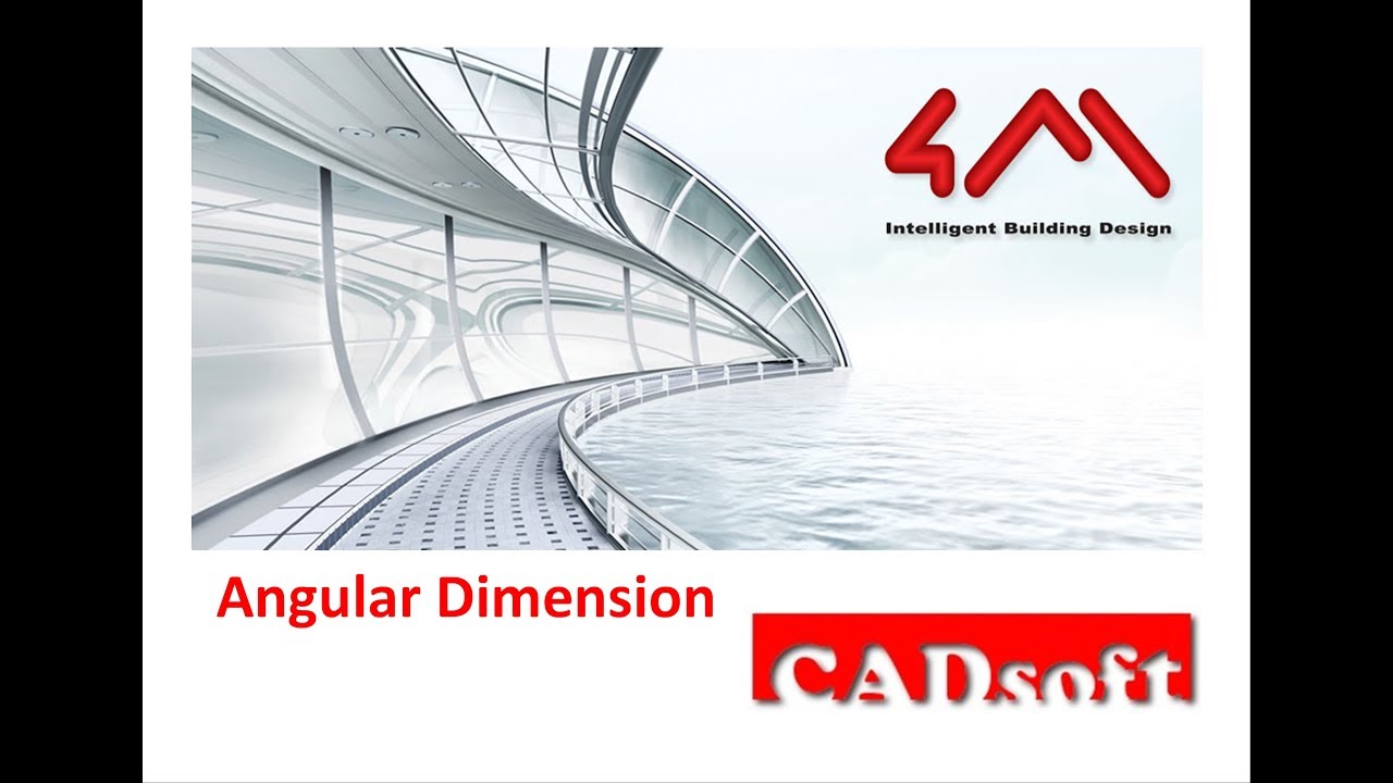 4MCAD v19 Commands English - Angular Dimension - YouTube