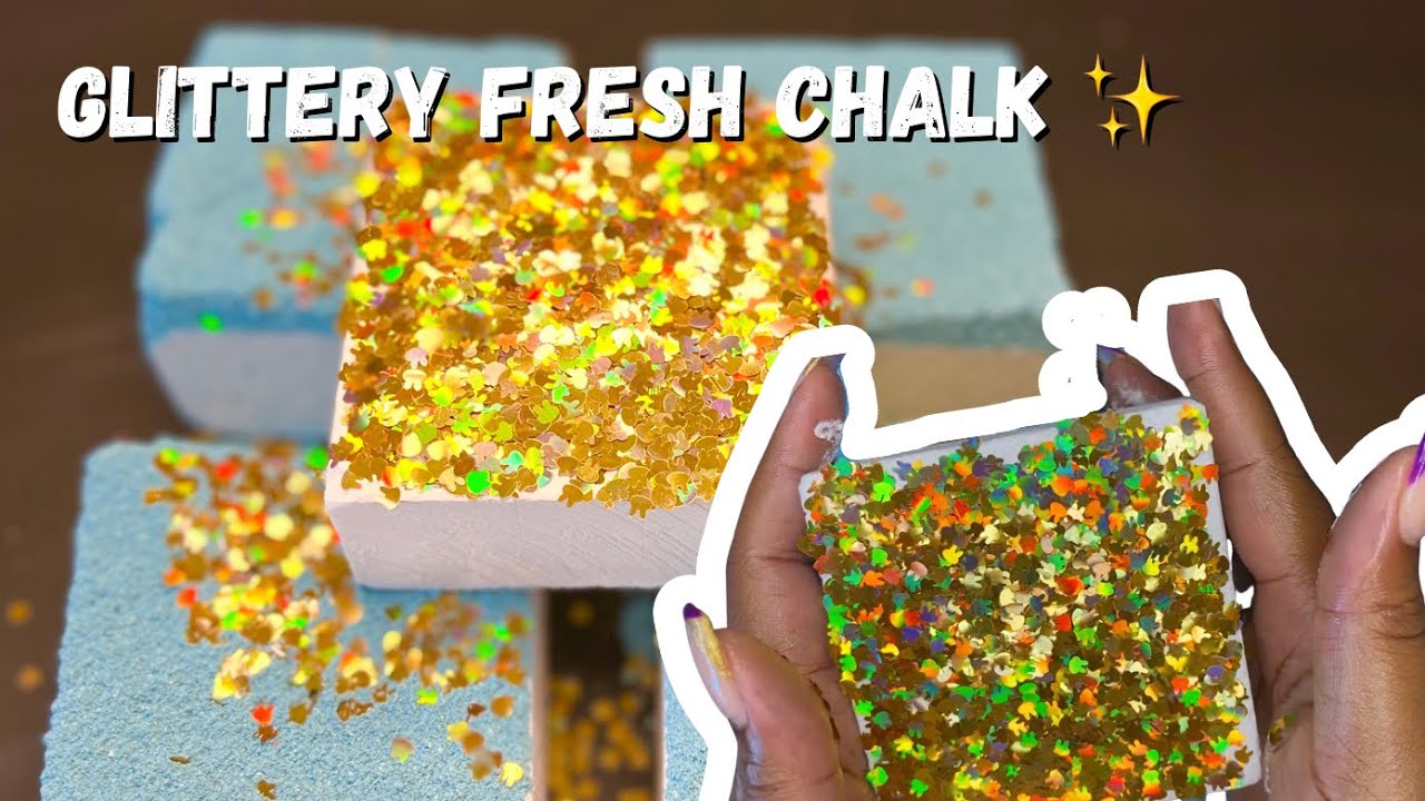 Glittery Fresh Chalk So Satisfying ASMR YouTube