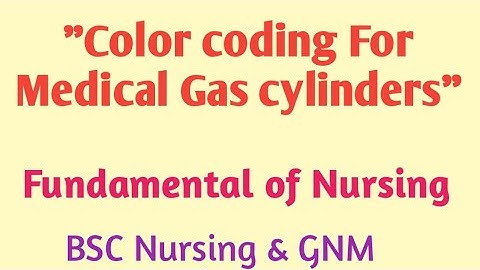 Color coding For Medical Gas cylinders