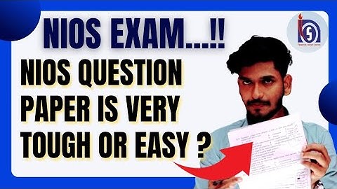 Nios Question papers is very easy or tough ?  #niosexampattern #nioshindi12th