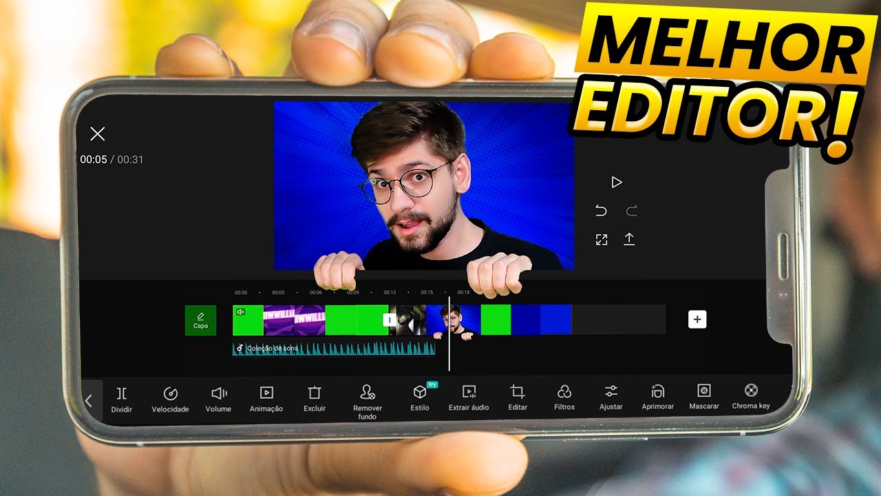 O Melhor Editor de Vídeo GRÁTIS para Celular Sem Marca d'água YouTube