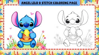 Angel Lilo Stitch Coloring Page Fun Kids Learning