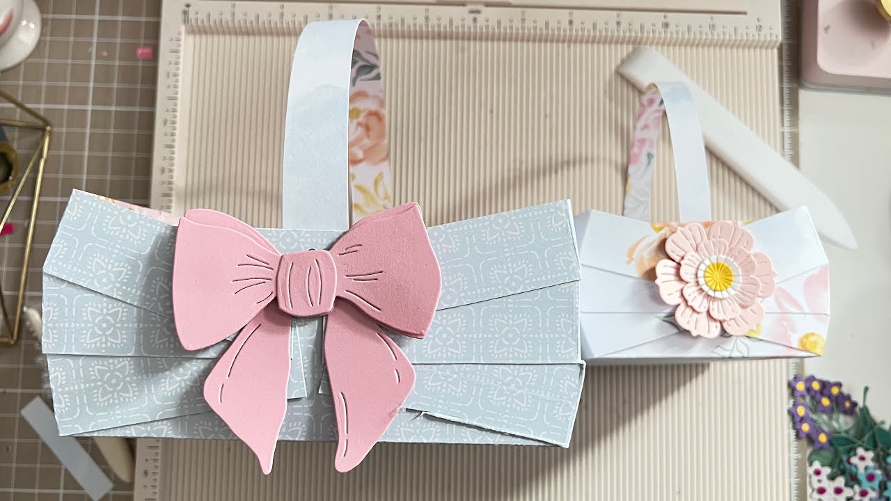 5 minutes Easter basket tutorial -NO dies need-requested - YouTube
