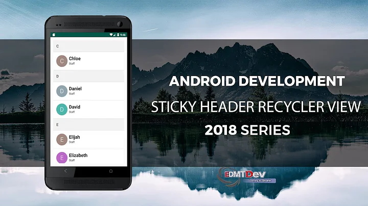 Android Studio Tutorial - Sticky Header Recycler View