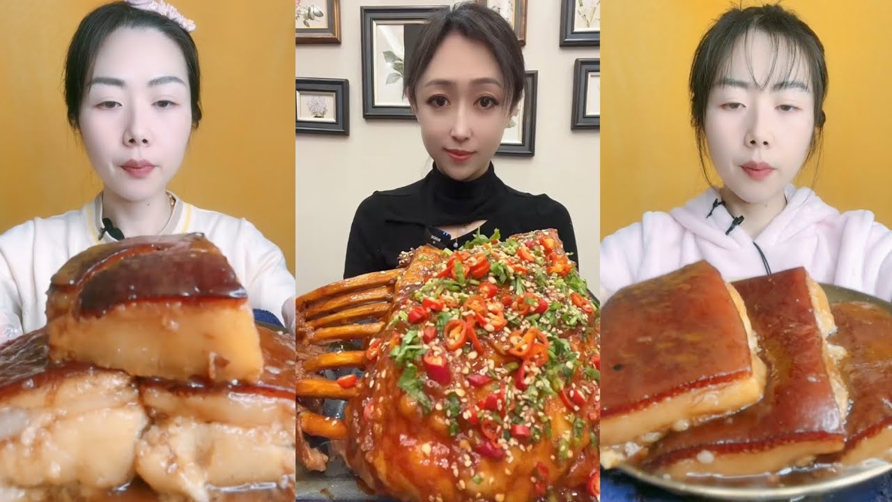 Eating Lamb Intestine, Spicy Pork Belly, Braised Pork Belly Is Delicious 😋