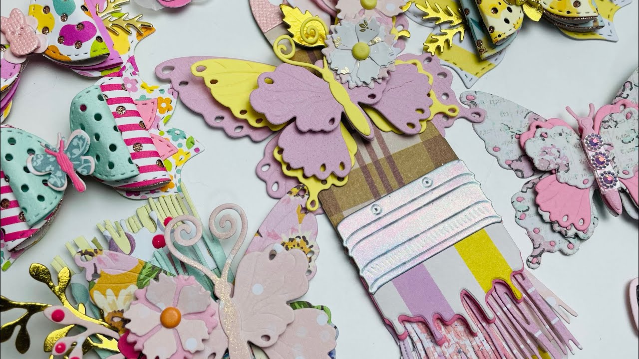 Цветы KSCRAFT | бабочки и многое другое: готовые к использованию украшения.