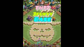 3most popular funny base in coc 😭🤣 Clash of Clans #coc #short #funny #th17