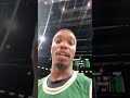 Lonnie Walker IV live from the arena  🔥