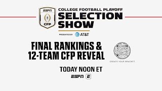 College Football Playoff Selection Show: Sunday, December 7
