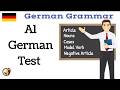 A1 German Test | A1 German Grammar Test | German Quiz | German MCQ | Learn German | German Practice