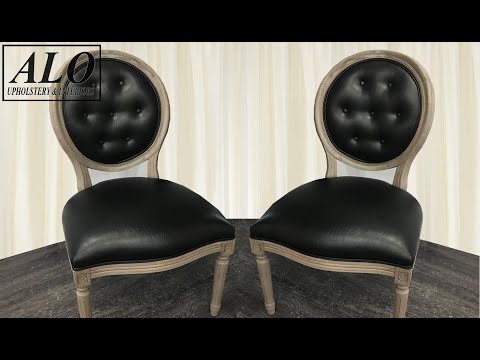 DIY: HOW TO REUPHOLSTER A DINING ROOM CHAIR WITH BUTTONS - ALO Upholstery