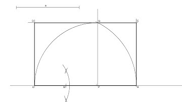 How to Draw a Golden Rectangle knowing the length of its Shorter Side