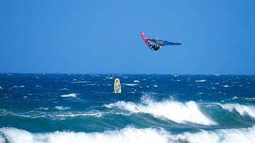 Pre - Lockdown Kids Windsurf Action. Carlos Kiefer Quintana in Pozo, Spring 2020
