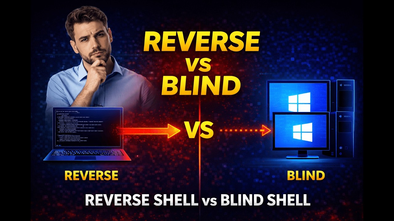 Blind Shell Reverse Shell Reverse Shell vs Blind Shell Explained (Ethical Hacking) - YouTube