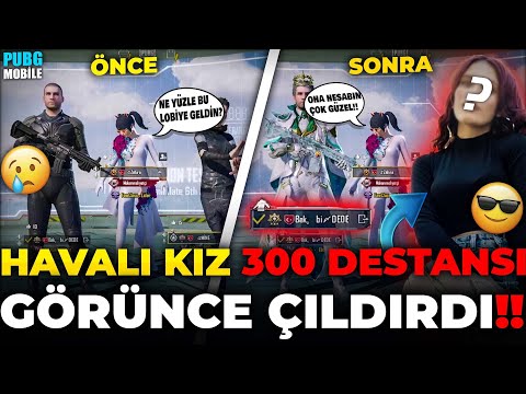 YÜZÜME BAKMAYAN HAVALI KIZ🥺 300 DESTANSI HESABIMI GÖRÜNCE ÇILDIRDI😎 | PUBG MOBILE