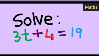 solve the following equation 3t+4=19 | how to solve the following equation 3t+4=19