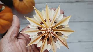 christmas craft, home decor,  3d snowflakes. DIY Paper Snowflake Tutorial-Create Winter Decorations