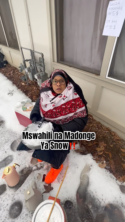 Mswahili Muuza Madonge ya Snow Marekani |Swahili / America / snow day #swahili #snow
