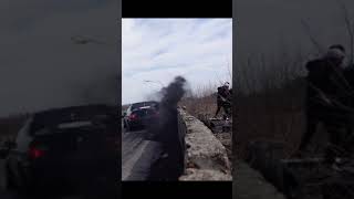 BMW e36 kiss the wall drift crash #shorts