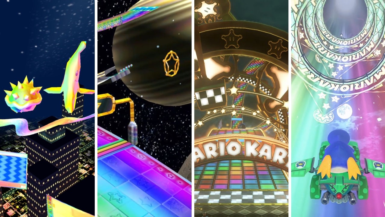 Mario Kart Games - All Rainbow Road Tracks (1992 - 2025) 4K