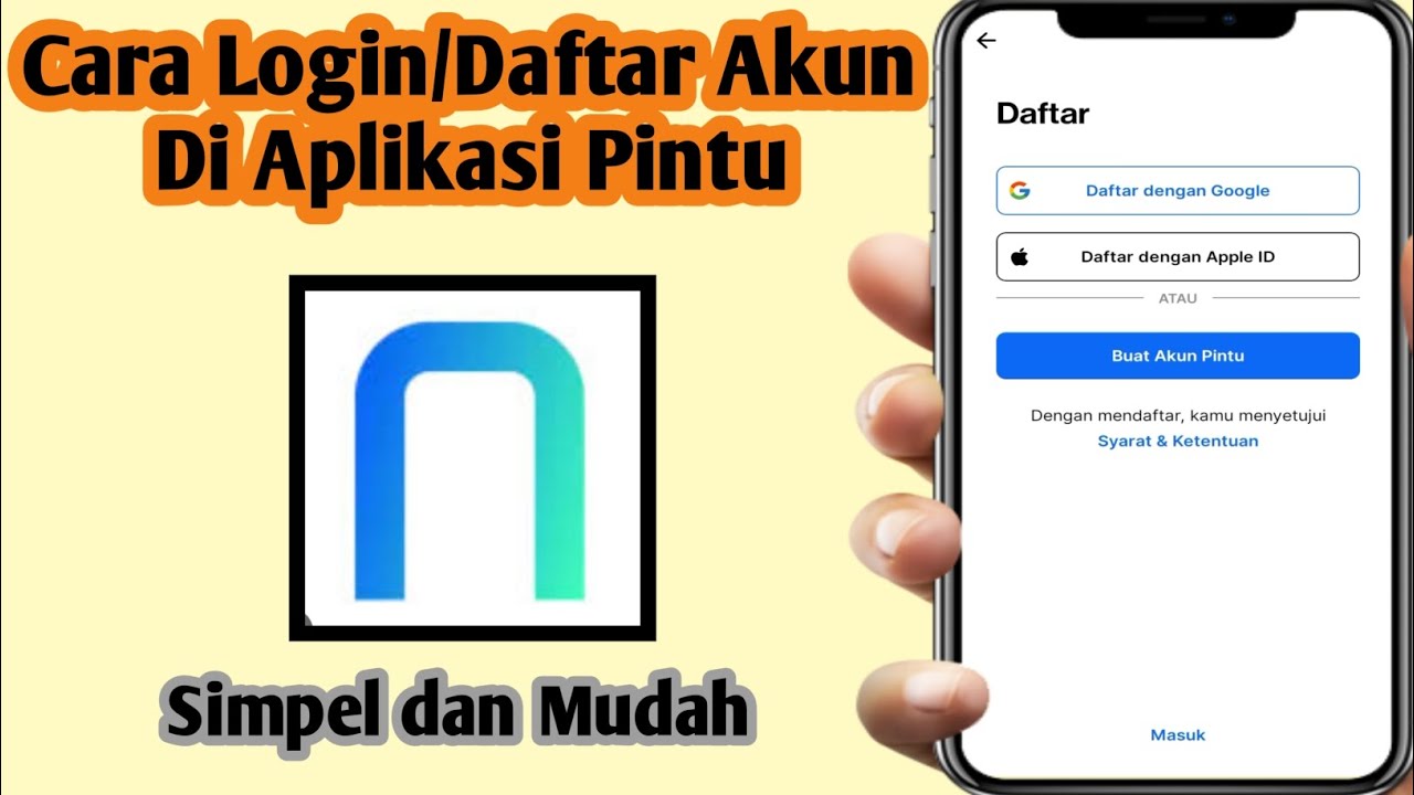 Cara Daftar Akun Di Aplikasi Pintu | Cara Login Di Aplikasi Pintu