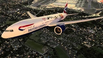 [Prepar3d v3.1] RAW FOOTAGE | PMDG 777 | Evening departure from London Heathrow