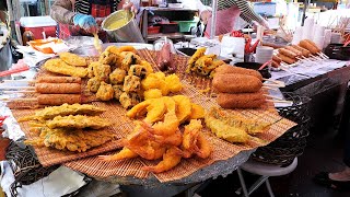 Популярные Жареные Продукты На Традиционном Рынке - Корейская Уличная Еда